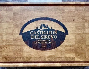 Торцевые разделочные доски с логотипом